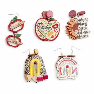 Teacher Appreciation Pack | 5 Classroom-Inspired Earrings | Teacher Collection